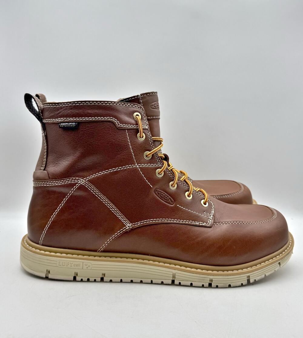KEEN Utility Mens 6" San Jose Soft Toe Work Boots Size 15 D Brown Leather EUC